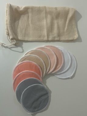 Reusable Nursing Pads Set (5 Pairs) + Wash Bag | Breastfeeding Essentials NWOT